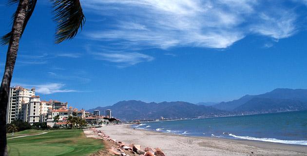 vista panoramica una playa puerto vallarta