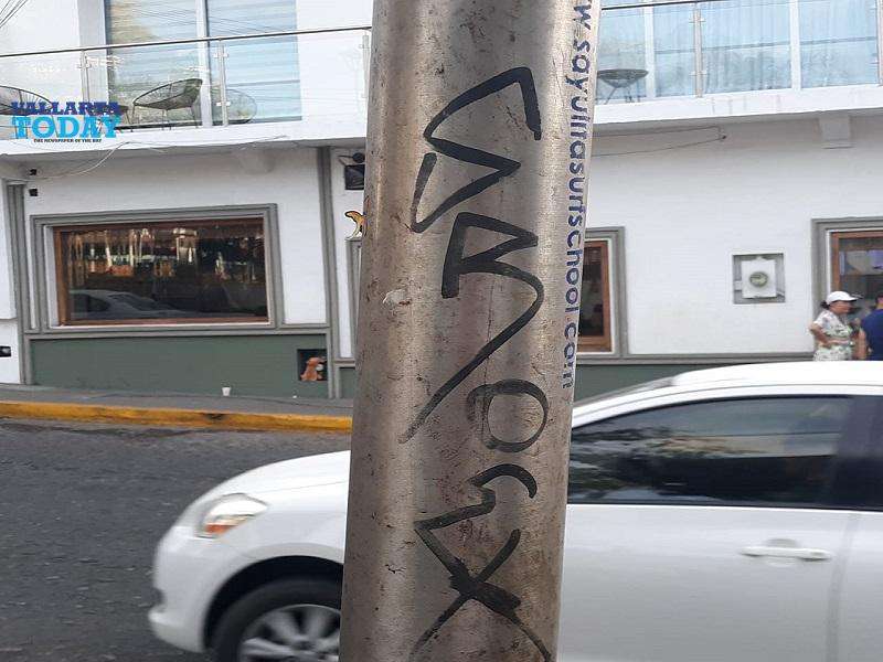 Strong Exposure Of Graffiti On The Streets