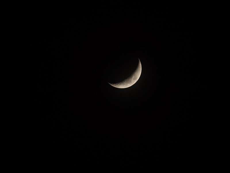 Luna creciente al final del mes