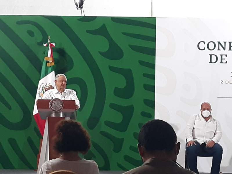 AMLO During His Visit to Puerto Vallarta 