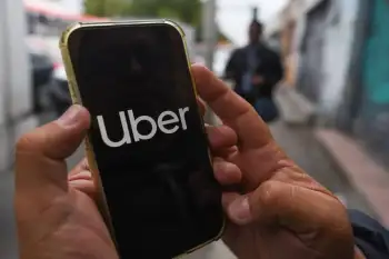 Uber app displayed on a smartphone